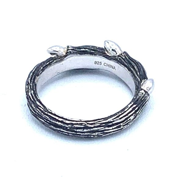 VINTAGE - Stephen Dweck Diamonds Sterling Branch Ring - SIZE 7 - Picture 3 of 5